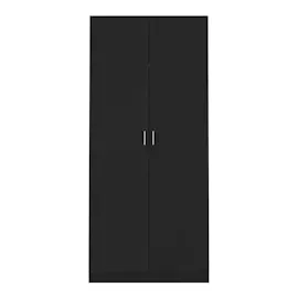 vidaXL Drehtürenschrank 90 x 200 x 52 cm schwarz