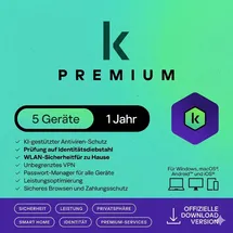 Kaspersky Lab Kaspersky Premium 2025 5 Geräte / 1 Jahr ESD