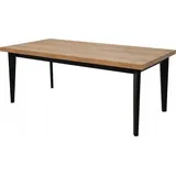 Loft schwarzer Klapptisch Eiche Craft 90x170/250 - Schwarz/Braun
