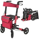 Juskys Aluminium Rollator Vital mit Sitz