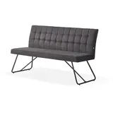 B&D home Sitzbank, Anthrazit, Textil, 140x89x61 cm Oeko-Tex® Standard 100, Esszimmer, Bänke, Sitzbänke