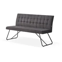 B&D home Sitzbank, Anthrazit, Textil, 140x89x61 cm Oeko-Tex® Standard 100, Esszimmer, Bänke, Sitzbänke