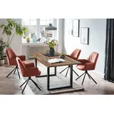 SalesFever Essgruppe, (Set, 5 tlg.), Stühle mit 360 Grad Drehplatte unter der Sitzfläche,