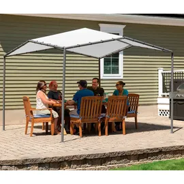 ShelterLogic Faltpavillon 3,17 x 3,17 m inkl. 4 Seitenteile Beige/Grau