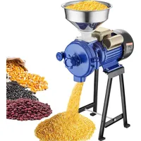 Vevor elektrische Getreidemühle Gewürzmühlen 3 kW, kommerzielle Maismühle mit Trichter, Pulvermaschine mit einstellbarer Stärke, Hochleistungs-Futtermehl-Müslimühle, Weizenmühle, Trockenmühle
