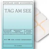 Interluxe Duftwachs Wachsmelt Tag am See angenehm duftend Waxmelt 100% pflanzlich Duftwachswürfel Wachs mit Duftöl