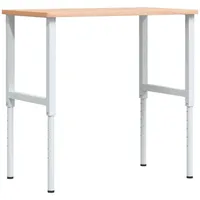 vidaXL Werkbank 100x60x(71,5-98) cm Massivholz Buche Rechteckig
