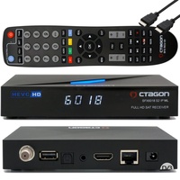 OCTAGON SFX6018 S2+IP WL H.265 HEVC 1x DVB-S2 HD E2 Linux Smart Receiver, Satelliten Receiver mit Aufnahmefunktion, Kartenleser, YouTube, Web-Radio, 150Mbit WLAN und EasyMouse HDMI-Kabel, Schwarz