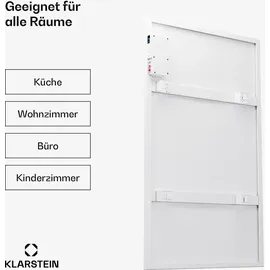 Klarstein Infrarotheizung mit Thermostat, 600W Elektroheizung, Smart Home Infrarotheizung zur Wandmontage, IR mit App-Steuerung & Erkennung Offener Fenster, Effizienter Feuchtraum Heizkörper CO2-Frei