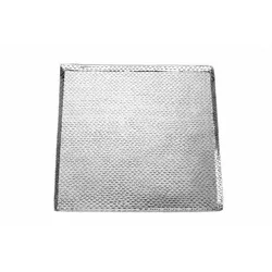 Tablett quadratisch, HalbmonDurchmesser Groß Durchmesser 50,0 cm Aluminium vernickelt