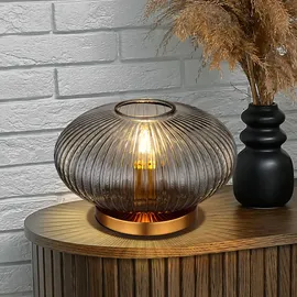 GLOBO Tischlampe Rauchglas 1 St.