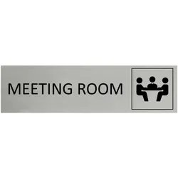 CombiCraft Aluminium Türschild Meeting Room 165x45mm mit 3M-Tape