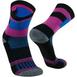 Alpaka Merino Wandersocken Gepolsterte Trekking Thermosocken Unisex | PISTA fuchsienrosa S (34-37)