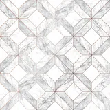 CONTOUR Vliestapete Marble Marquetry White Rose Gold 10,05 x 0,52 m