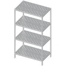Stalgast Regal mit gelochten Böden, 600x600x1800 mm, verschweißt