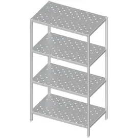 Stalgast Regal mit gelochten Böden, 600x600x1800 mm, verschweißt