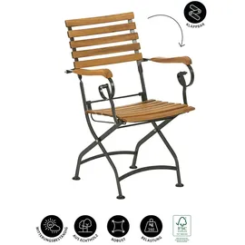 Dehner Tegernsee Klappsessel 88 x 57 x 56 cm natur/schwarz