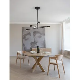Nova Luce Nordik 6-flg. Ø 100 cm schwarz