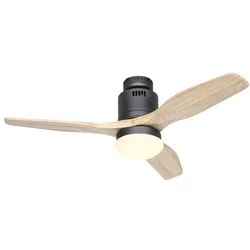 AERODYNAMIX ECO 112, Ventilator mit Licht  Anthrazit und helles Holz, CasaFan