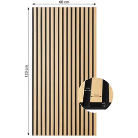 Homestyle4u Akustikpaneel Holz Braun 2 St. 60 x 120 x 3 cm