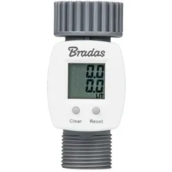 BRADAS Digitaler Wasserzähler 3/4“ LCD WL-3110 Wasseruhr WHITE LINE