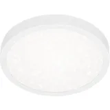 Briloner LED Deckenleuchte Runa Ø 28 cm, weißer Metallrahmen, Sternencover