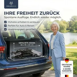 foreversenior Rollator 3-fach faltbar mit Sitz schwarz