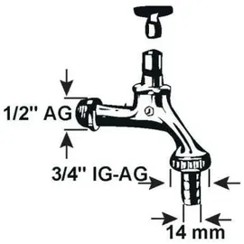 CORNAT TEC300701 Auslaufventil Schlauchverbinder