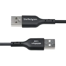 Startech StarTech.com 1m USB-A auf USB-C Ladekabel, USB-A auf Typ-C Schnellladekabel, 3A, USB 2.0 Datenübertragung, Schwarz