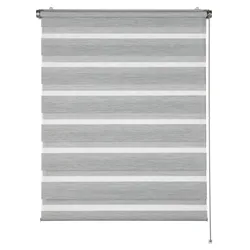 Doppelrollo "Tilda", schwarz (anthrazit struktur), B:100cm H:150cm, Polyester, SCHÖNER WOHNEN-KOLLEKTION, Rollos, geklemmt, silberne oder weiße Rollo-Technik