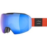 Uvex epic Attract Skibrille mit Wechselscheibe (2230 black matt, mirror blue/contrastview smoke/clear (S2))