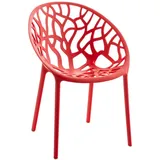 CLP Gartenstuhl Hope 59 x 59 x 80 cm rot