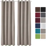 2er Set Ösenschal Amelie Luna thermo 140x245 cm Sand