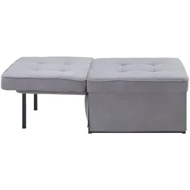 Atlantic Home Collection Sessel, Liege, Hocker Finn, Polyester, Grau,