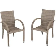 deluke VESNA Gartenstuhl 57 x 64 x 90 cm hellbraun 2 St.