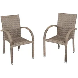 deluke VESNA Gartenstuhl 57 x 64 x 90 cm hellbraun 2 St.
