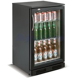 Gastro Flaschenkühlschrank schwarz 1 Glastür, 138l, 600x500x900 mm 2/10°C | + GT24 Geschirrtuch