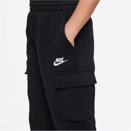 Nike Sportswear Club Fleece Cargohose Kinder Black/Black/White XS