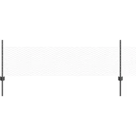 vidaXL Zaun mit Pfosten 0,5 x 25 m Grau/Stahl