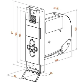 WIR elektronik Rollladen-Gurtwickler eW810-M Standard für 15mm Miniurtband