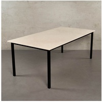 MAGNA Atelier Esstisch SAPPORO mit Marmor Tischplatte, Küchentisch, Naturstein, Dining Table, nachhaltig, 200x100x75cm beige 160 cm x 75 cm