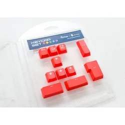 Ducky Double-Shot, Tastaturkappe, Thermoplastisches Polyester (PBT), Rot