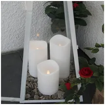 Star Trading Paul LED Stumpenkerze 11,5 cm weiß