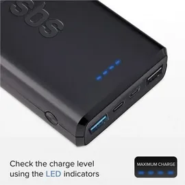 SBS TTBB20000FASTK, 20000 mAh, und 2 USB - Schwarz