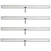 Mendler Seitenwand für Pergola 4 Stück 3 x 3 m Weiß