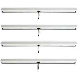 Mendler Seitenwand für Pergola 4 Stück 3 x 3 m Weiß