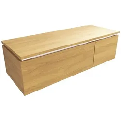 Badezimmerschrank mit Waschbecken SAT Feel 120x30x46 cm honig eiche matt SATFEEL2120DMD