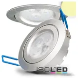 ISOLED LED Einbaustrahler, silber, 8W, 72°, rund, warmweiß, dimmbar