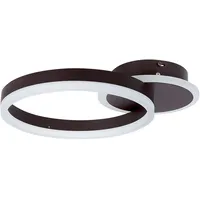 Beliani led Deckenlampe GLYDE Metall Dunkelbraun