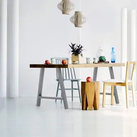 ECD Germany ECD-Germany Tischbeine Grau, Metall 72x8x70 cm, Esszimmer, Tische, Esstische, Tischsysteme